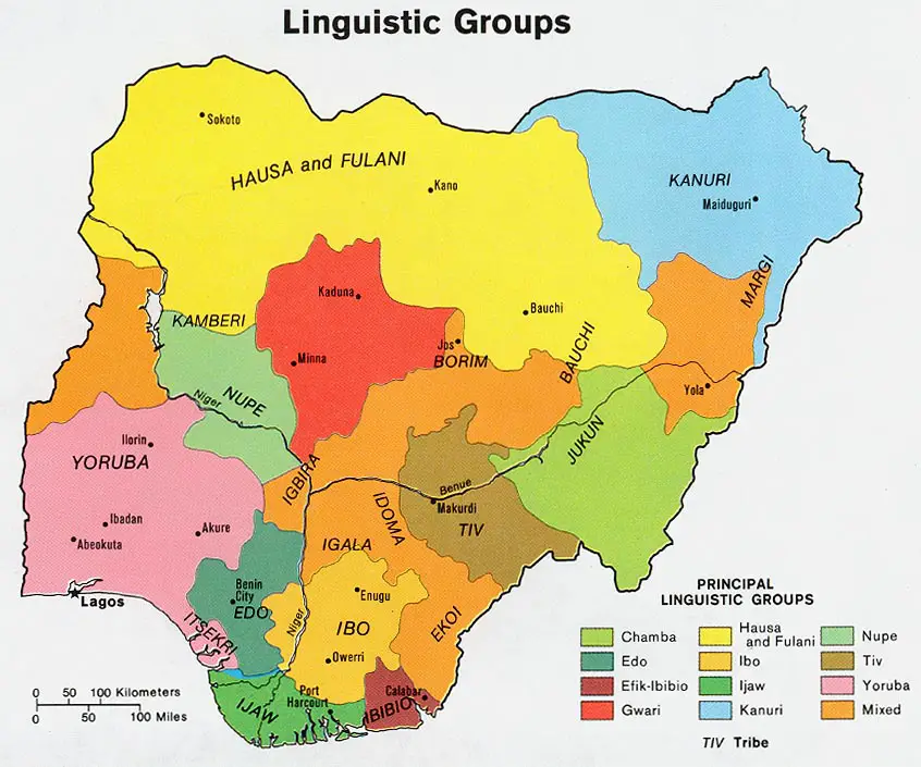 Groupes linguistiques au Nigeria